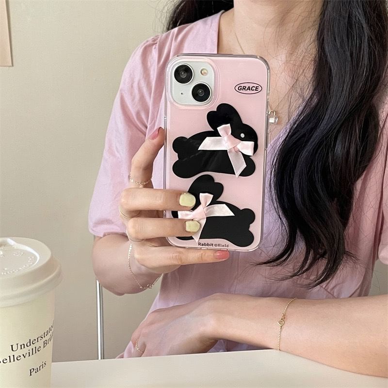 Rabbit Ribbon Phone Case