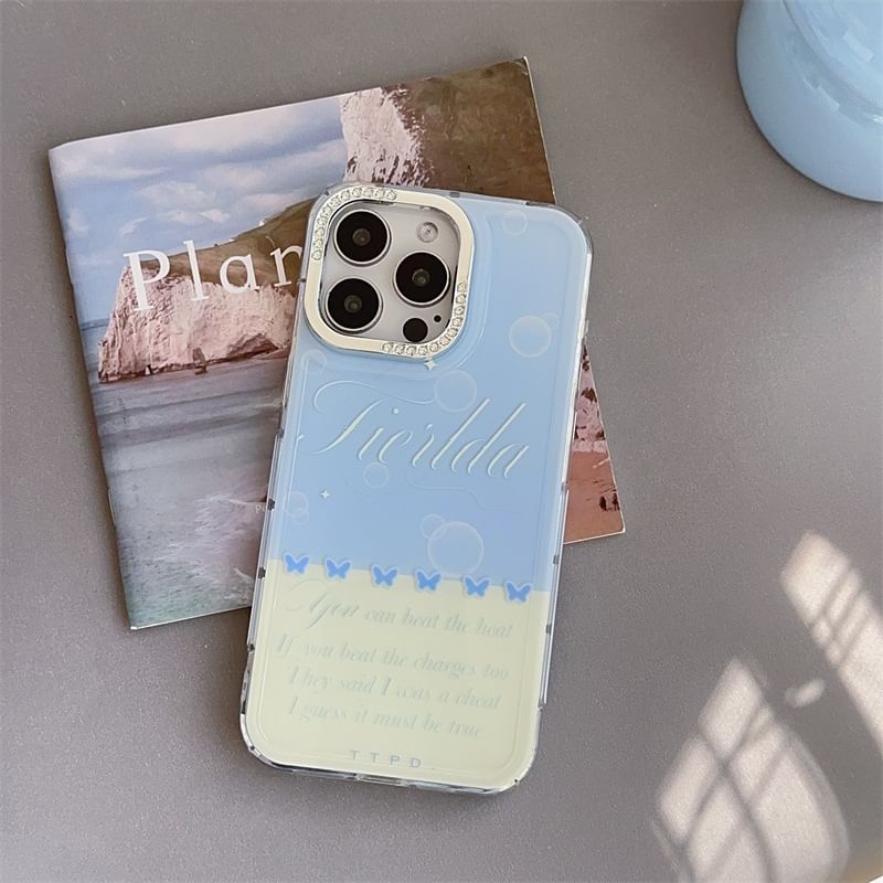 Lettering Phone Case - iPhone 16 Pro Max / 16 Pro / 16 Plus / 16 / 15 Pro Max / 15 Pro / 15 Plus / 15 / 14 Pro Max / 14 Pro / 14 Plus / 14 / 13 Pro Max / 13 Pro / 13 / 13 Mini