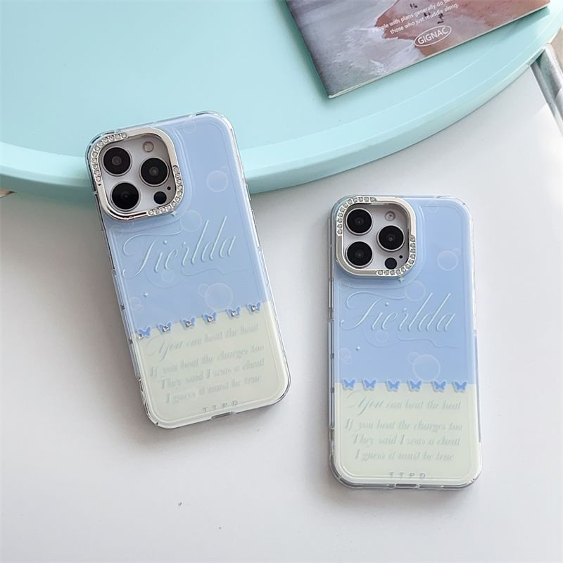 Lettering Phone Case - iPhone 16 Pro Max / 16 Pro / 16 Plus / 16 / 15 Pro Max / 15 Pro / 15 Plus / 15 / 14 Pro Max / 14 Pro / 14 Plus / 14 / 13 Pro Max / 13 Pro / 13 / 13 Mini