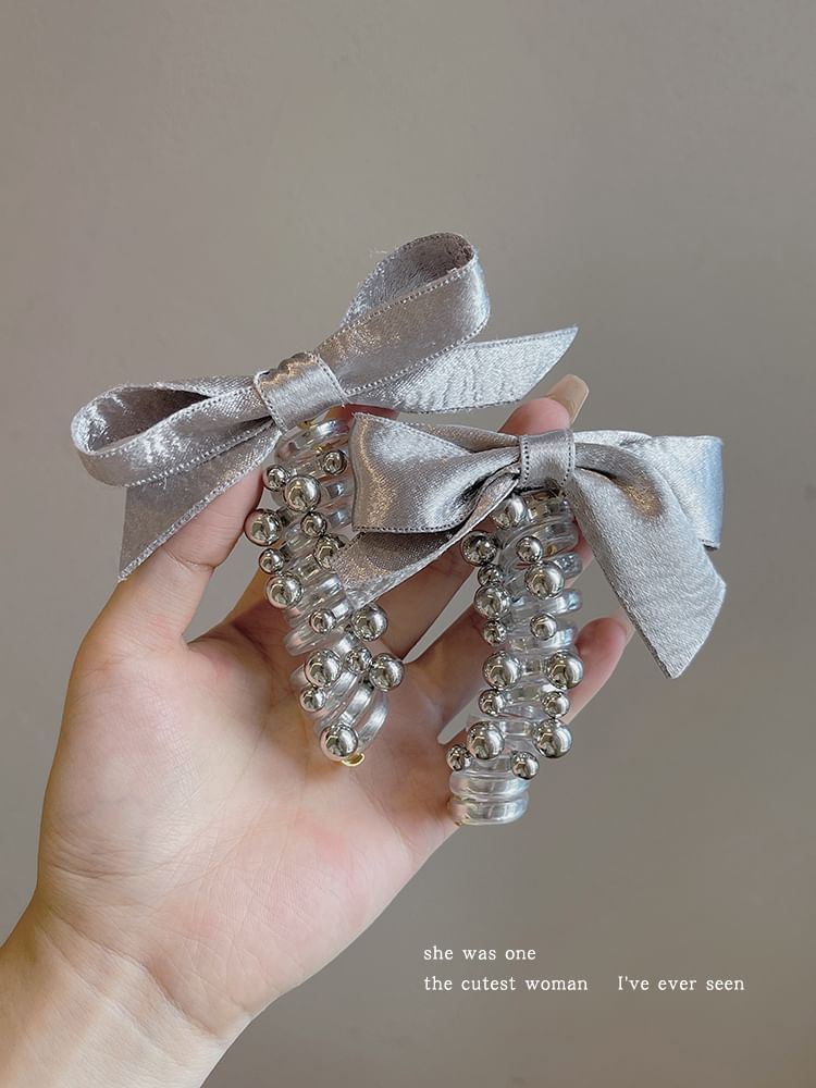 Bow Beaded Hair Tie