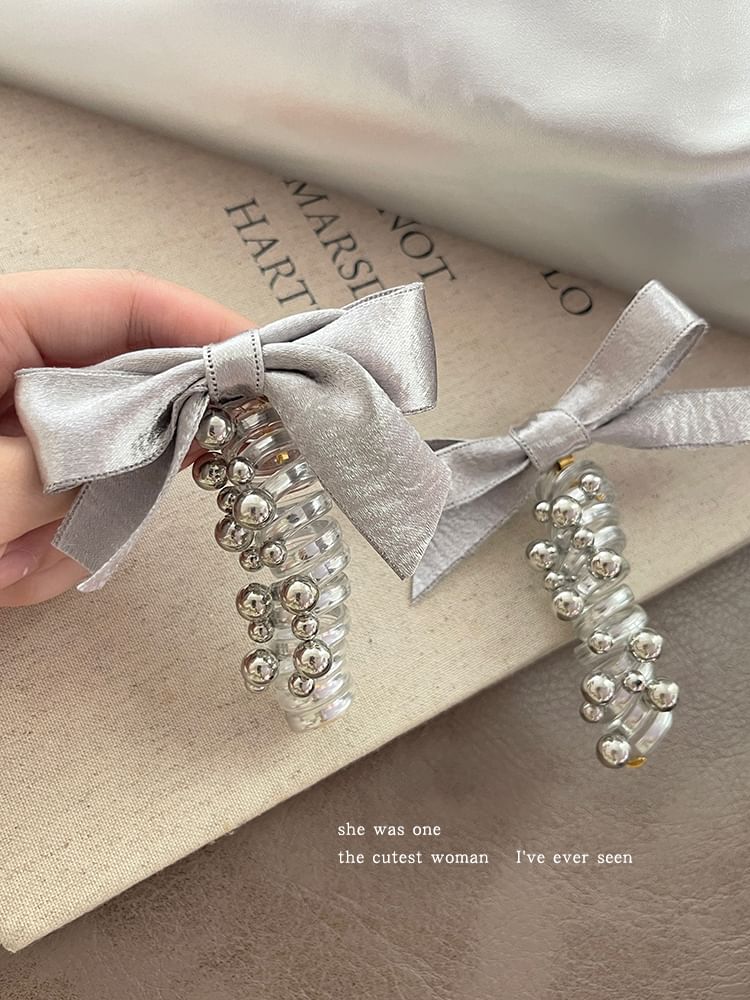 Bow Beaded Hair Tie