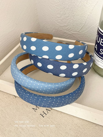 Dotted Denim Headband