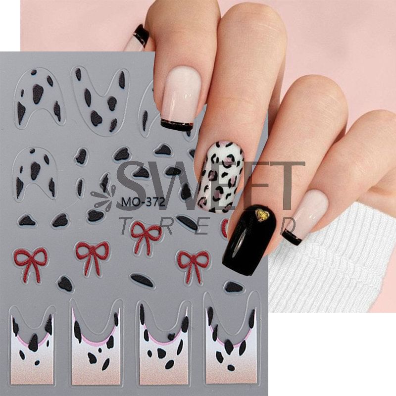 Leopard Print Nail Art Stickers (Various Designs)