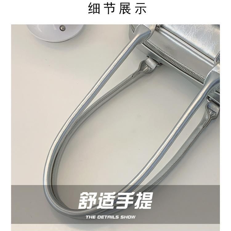 Faux Leather Ribbon Bowler Bag