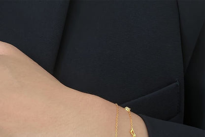 925 Sterling Silver Lantern Rhinestone Layered Bracelet