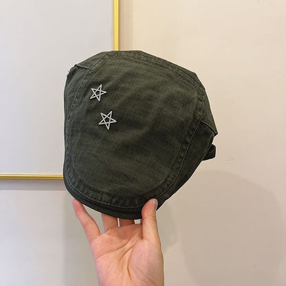 Star Studded Flat Cap