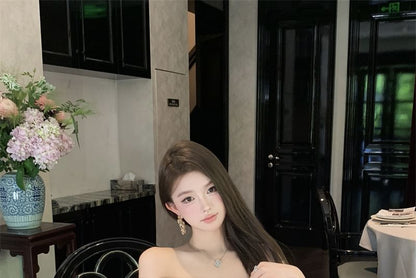 Cap-Sleeve Off-Shoulder Plain Ruched Asymmetrical Mini Sheath Dress