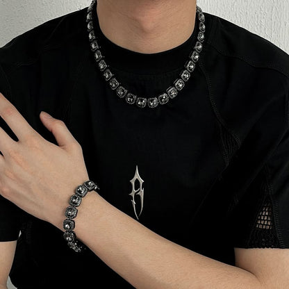 Rhinestone Stainless Steel Bracelet