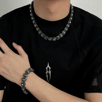 Rhinestone Stainless Steel Choker