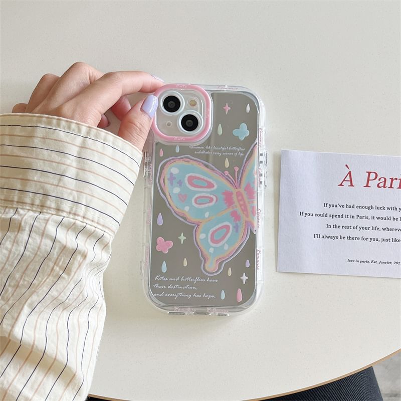 Print Phone Butterfly Case Mirrored
