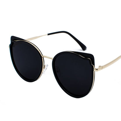 Cat Eye Metal Frame Sunglasses