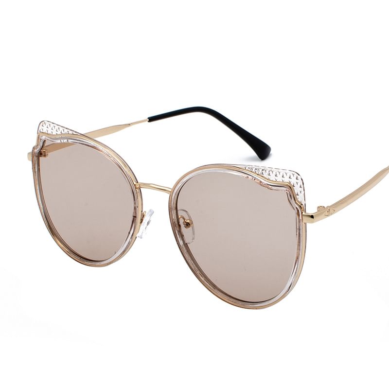 Cat Eye Metal Frame Sunglasses