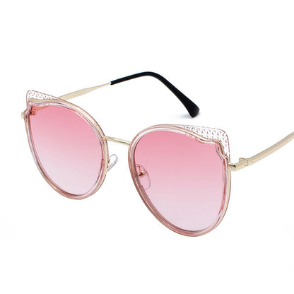 Cat Eye Metal Frame Sunglasses