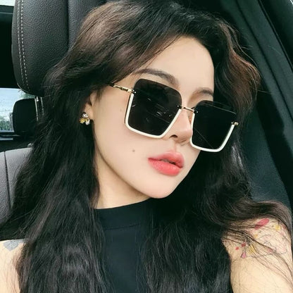 Square Half Frame Sunglasses
