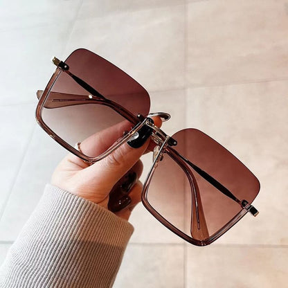 Square Half Frame Sunglasses