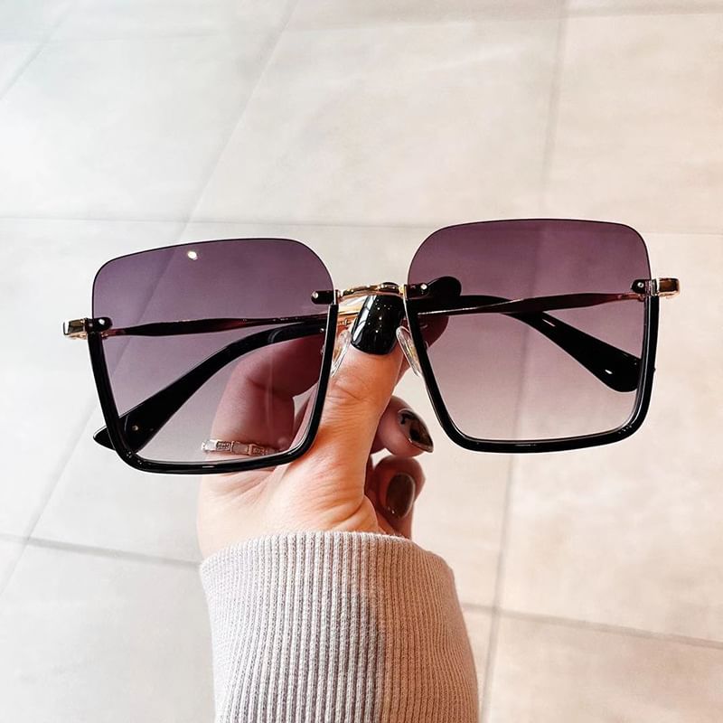 Square Half Frame Sunglasses