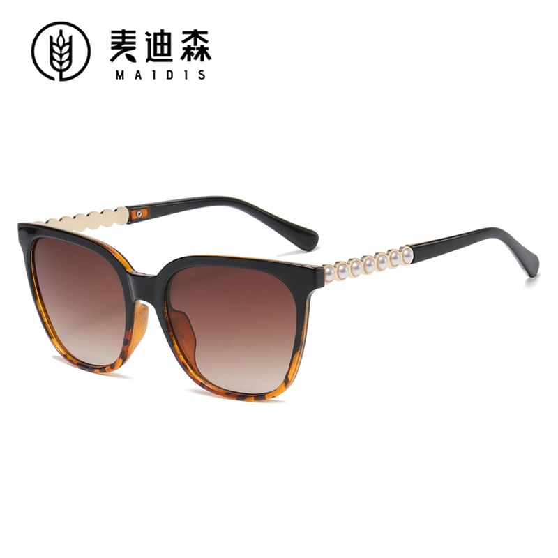 Faux Pearl Square Sunglasses