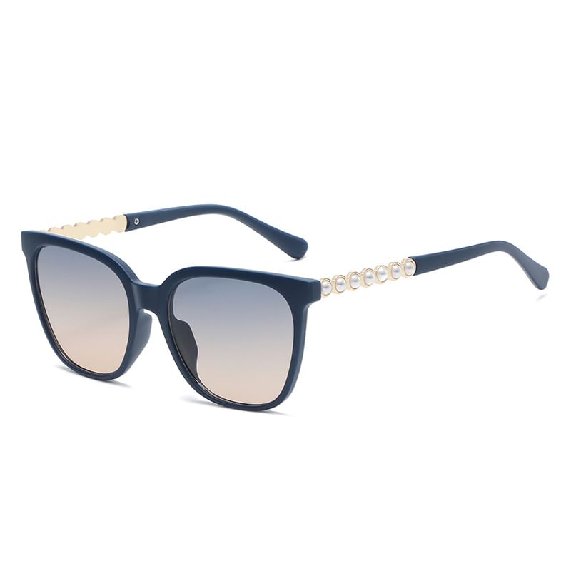 Faux Pearl Square Sunglasses