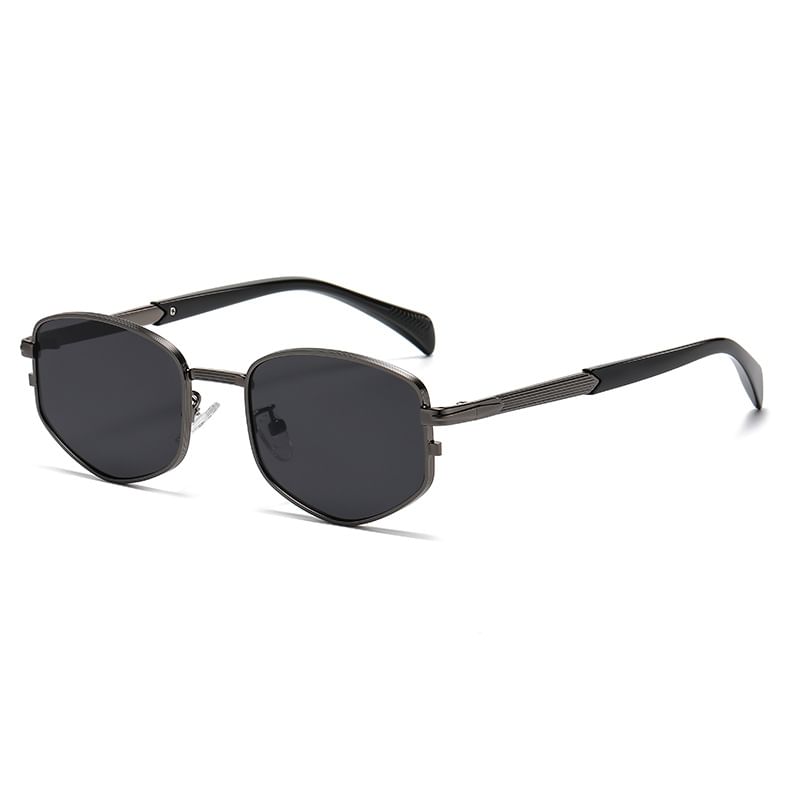 Geometric Metal Frame Sunglasses