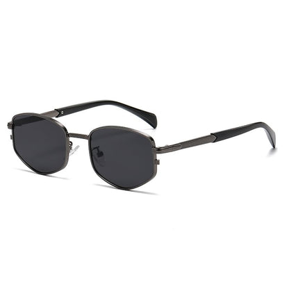 Geometric Metal Frame Sunglasses