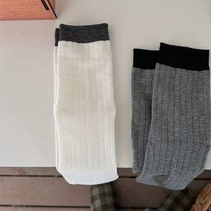 Two Tone Ribbed Socks