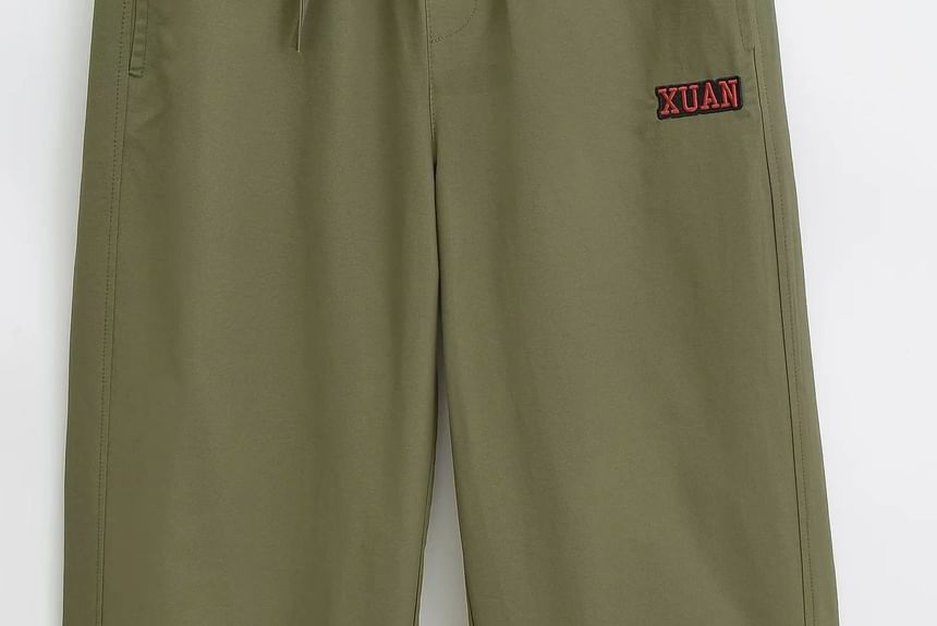 High Rise Mock Two Piece Plaid Paneled Loose-Fit Wide-Leg Cargo Pants