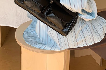 Faux Leather Plain Zip Shoulder Bag