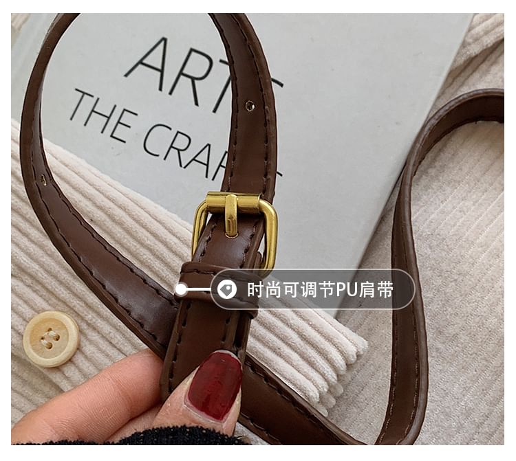 Flap Faux Leather Shoulder Bag