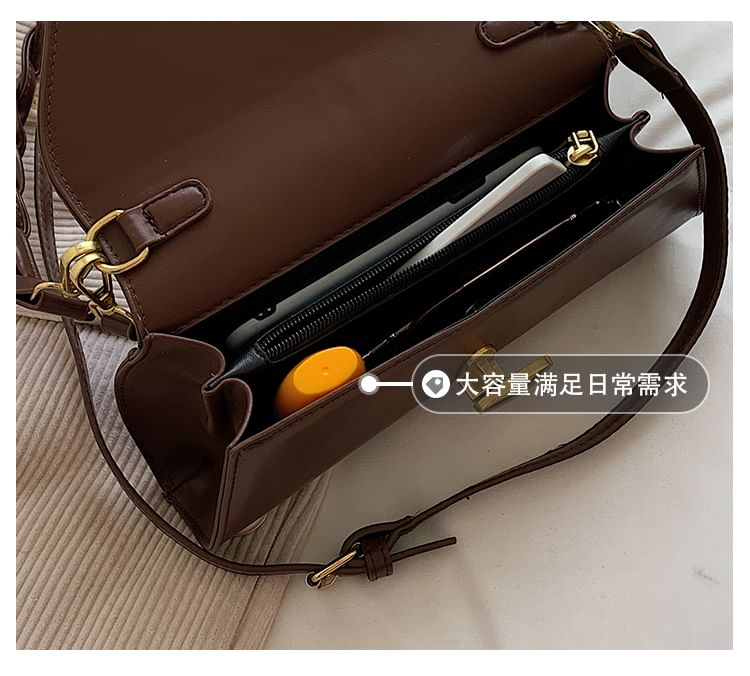 Flap Faux Leather Shoulder Bag