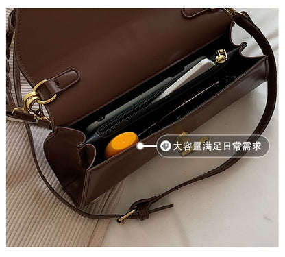 Flap Faux Leather Shoulder Bag