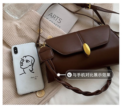 Flap Faux Leather Shoulder Bag
