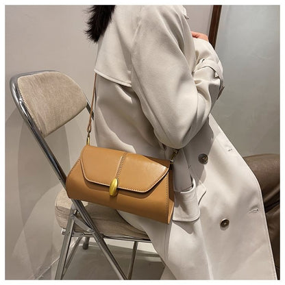 Flap Faux Leather Shoulder Bag