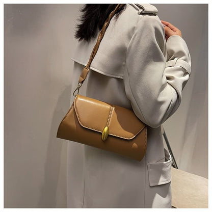 Flap Faux Leather Shoulder Bag