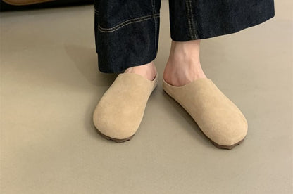 Faux Suede Mules