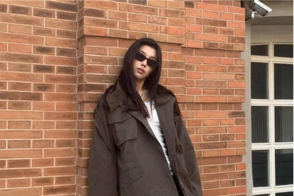 Stand Collar Plain Zip Jacket