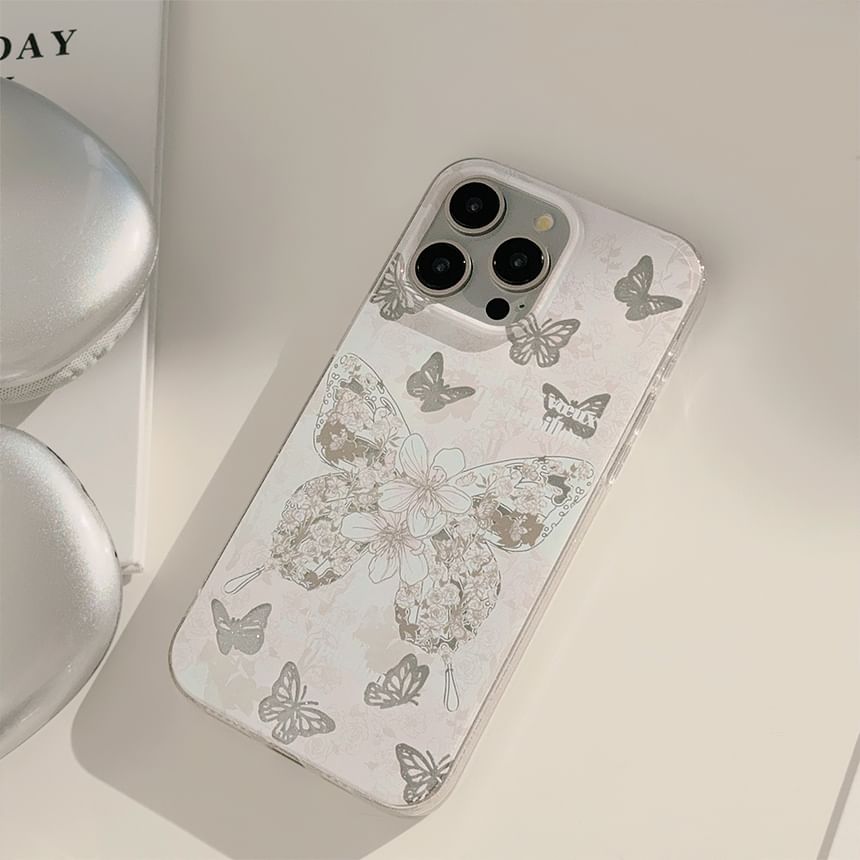 Case Floral Butterfly Phone