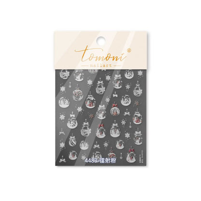 Snow Ball Nail Art Stickers (Various Designs)