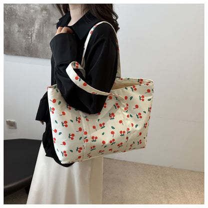 Cherry Print Tote Bag