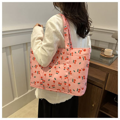 Cherry Print Tote Bag