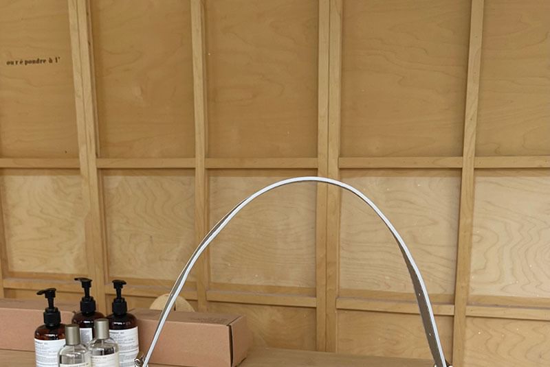 Faux Leather Crescent Shoulder Bag