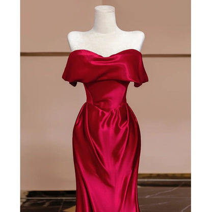 Plain Evening Off-Shoulder Gown Mermaid