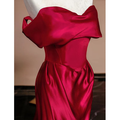 Plain Evening Off-Shoulder Gown Mermaid