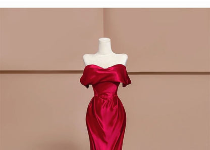 Plain Evening Off-Shoulder Gown Mermaid