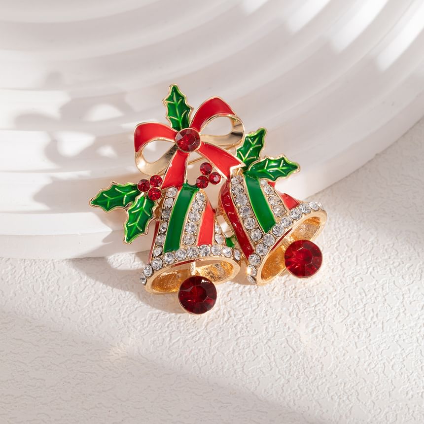 CZ Christmas Alloy Brooch