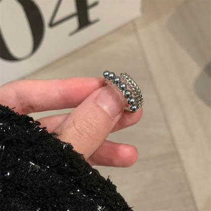 Faux Pearl Alloy Open Ring