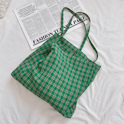 Plaid Shopper Bag