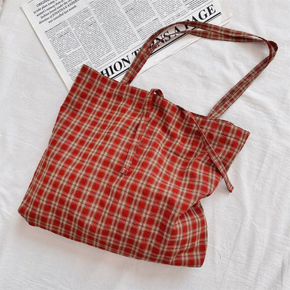 Plaid Shopper Bag