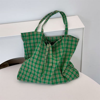 Plaid Shopper Bag