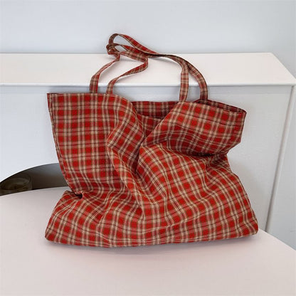 Plaid Shopper Bag