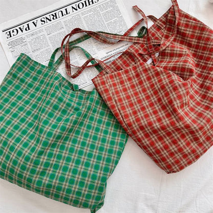 Plaid Shopper Bag